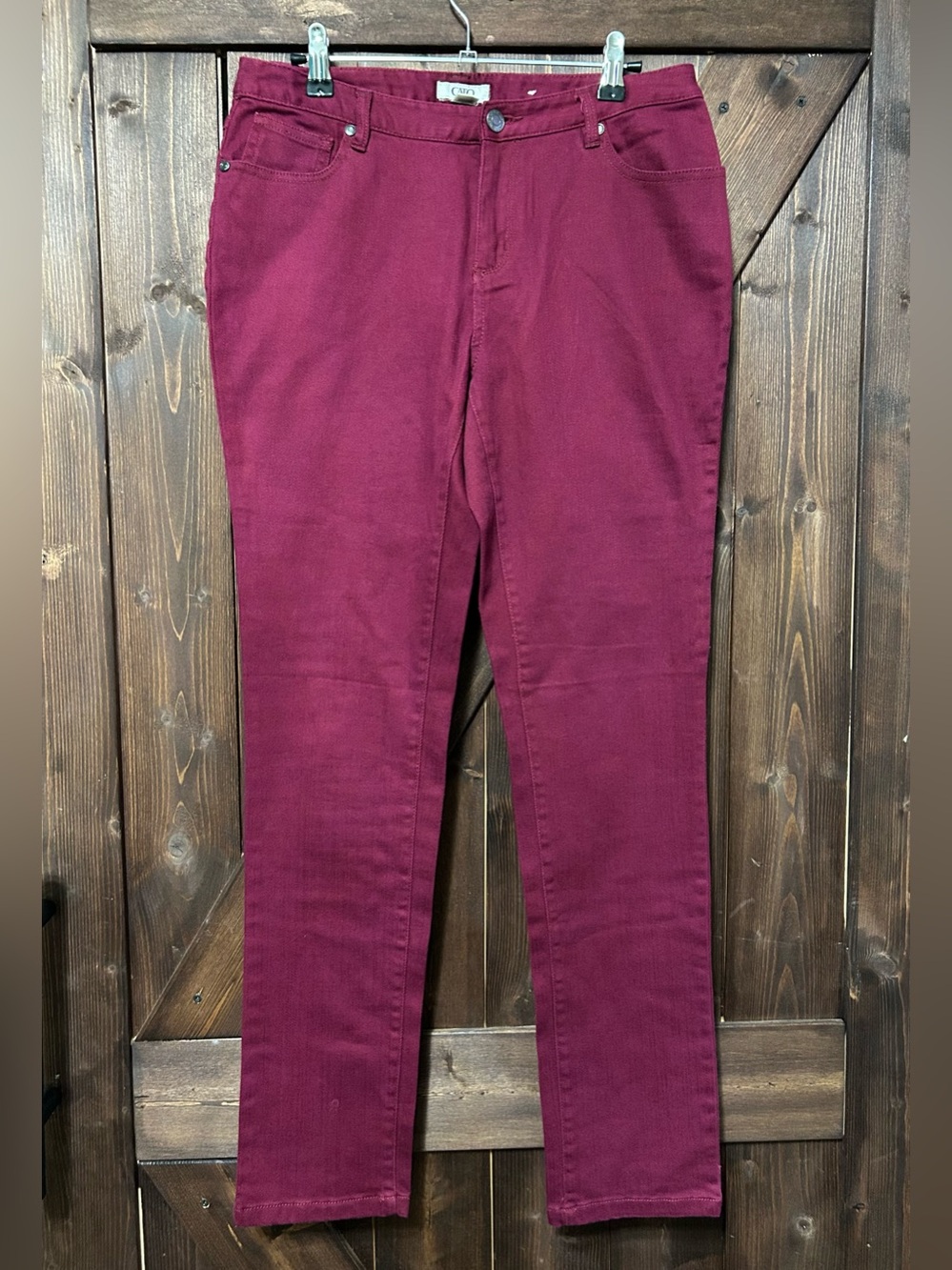 Cato Women's Wine Skinny Jeans
